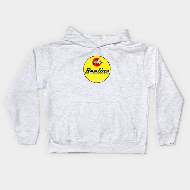 Bee Line Gas Station Kids Hoodie by Owl House Creative